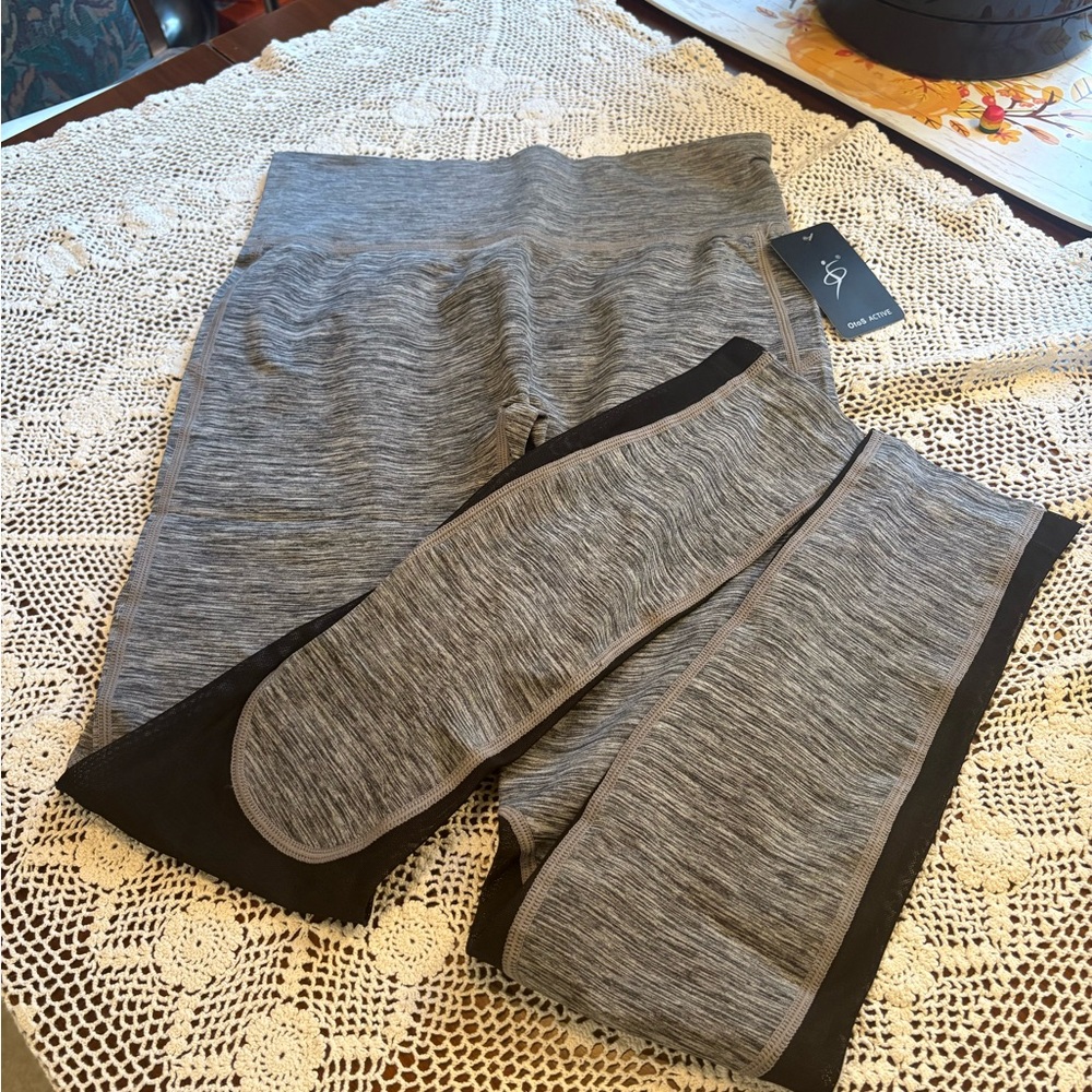 Gray and Black Women's Leggings